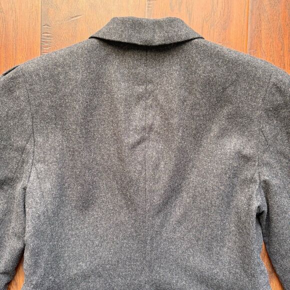 Banana Republic Blazer Women’s Sz 4 Made In Italy Grey Wool Blend Quiet Luxury - Picture 12 of 16